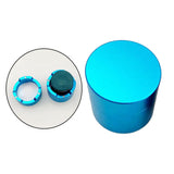 Maxbell Pool Cue Chalk Holder Organizer Round Shape Easy to Use Carrier Case Metal Blue