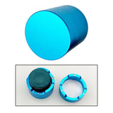 Maxbell Pool Cue Chalk Holder Organizer Round Shape Easy to Use Carrier Case Metal Blue