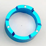 Maxbell Pool Cue Chalk Holder Organizer Round Shape Easy to Use Carrier Case Metal Blue