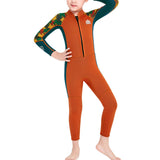 Maxbell Kids Wetsuit Diving Swimsuits Swim Water Sports 2.5mm Neoprene Full suits Orange L