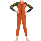 Maxbell Kids Wetsuit Diving Swimsuits Swim Water Sports 2.5mm Neoprene Full suits Orange L