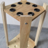 Maxbell 8 Hole Billiard Cue Rack Display Shelf Pool Balls Stick Holder Light Color
