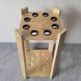 Maxbell 8 Hole Billiard Cue Rack Display Shelf Pool Balls Stick Holder Light Color