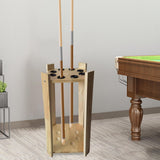 Maxbell 8 Hole Billiard Cue Rack Display Shelf Pool Balls Stick Holder Light Color