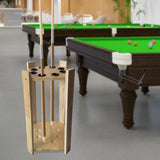 Maxbell 8 Hole Billiard Cue Rack Display Shelf Pool Balls Stick Holder Light Color