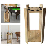 Maxbell 8 Hole Billiard Cue Rack Display Shelf Pool Balls Stick Holder Light Color