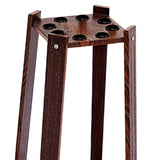 Maxbell 8 Hole Billiard Cue Rack Display Shelf Pool Balls Stick Holder Brown