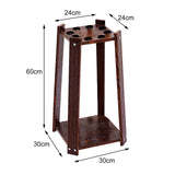 Maxbell 8 Hole Billiard Cue Rack Display Shelf Pool Balls Stick Holder Brown