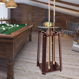 Maxbell 8 Hole Billiard Cue Rack Display Shelf Pool Balls Stick Holder Brown