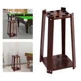 Maxbell 8 Hole Billiard Cue Rack Display Shelf Pool Balls Stick Holder Brown