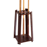 Maxbell 8 Hole Billiard Cue Rack Display Shelf Pool Balls Stick Holder Brown