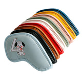 Maxbell 9Pcs Golf Iron Headcover Set Golf Club Head Cover Sleeve for Outdoor Sports Multicolor