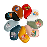 Maxbell 9Pcs Golf Iron Headcover Set Golf Club Head Cover Sleeve for Outdoor Sports Multicolor