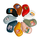 Maxbell 9Pcs Golf Iron Headcover Set Golf Club Head Cover Sleeve for Outdoor Sports Multicolor