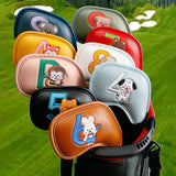 Maxbell 9Pcs Golf Iron Headcover Set Golf Club Head Cover Sleeve for Outdoor Sports Multicolor