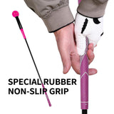 Maxbell Portable Golf Swing Trainer Aid Practice Training Nonslip Grip for Adult 40inch Pink