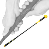 Maxbell Portable Golf Swing Trainer Aid Practice Training Nonslip Grip for Adult 48inch Yellow