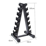 Maxbell Triangular Dumbbell Rack Durable Portable for Weight Lifting Home Gymnastic