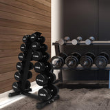 Maxbell Triangular Dumbbell Rack Durable Portable for Weight Lifting Home Gymnastic