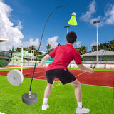 Maxbell Sports Badminton Single Training Device Portable Self Practice Tool Stretchy with 1 Badminton