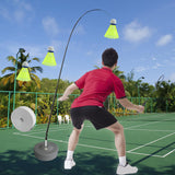 Maxbell Sports Badminton Single Training Device Portable Self Practice Tool Stretchy with 3 Badminton