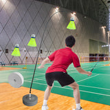 Maxbell Sports Badminton Single Training Device Portable Self Practice Tool Stretchy with 3 Badminton