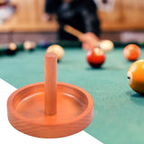 Maxbell Wooden Billiard Cone Talc Bowl Cone Chalk Holder for Game Room Accessory Yellow