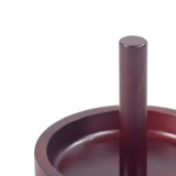 Maxbell Wooden Billiard Cone Talc Bowl Cone Chalk Holder for Game Room Accessory Red