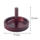 Maxbell Wooden Billiard Cone Talc Bowl Cone Chalk Holder for Game Room Accessory Red