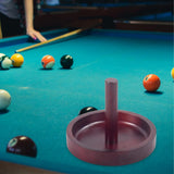 Maxbell Wooden Billiard Cone Talc Bowl Cone Chalk Holder for Game Room Accessory Red