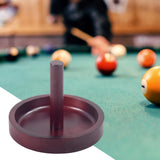 Maxbell Wooden Billiard Cone Talc Bowl Cone Chalk Holder for Game Room Accessory Red