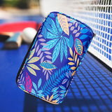 Maxbell Ping Pong Paddle Case Portable Lightweight Sturdy Zipper for Youth Athlete Rectangle Blue
