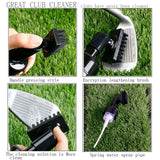 Maxbell Golf Club Groove Brush with Water Bottle Professional Lightweight Accessory Black