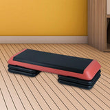 Maxbell Aerobic Stepper Yoga Step Platform Gym Fitness Exercise Cardio Adjustable Red