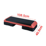 Maxbell Aerobic Stepper Yoga Step Platform Gym Fitness Exercise Cardio Adjustable Red