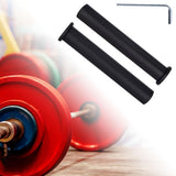 Maxbell 2 Pieces Barbell Bar Adapter Sleeve with L Shaped Wrench for Weightlifting 48mmx200mm Flat head