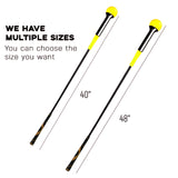 Maxbell Durable Warm up Stick Practice Exercise Golf Swing Trainer Aid for Balance Yellow 100cm