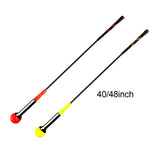 Maxbell Durable Warm up Stick Practice Exercise Golf Swing Trainer Aid for Balance Yellow 100cm