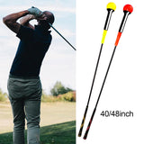 Maxbell Durable Warm up Stick Practice Exercise Golf Swing Trainer Aid for Balance Yellow 100cm