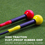 Maxbell Durable Warm up Stick Practice Exercise Golf Swing Trainer Aid for Balance Yellow 100cm