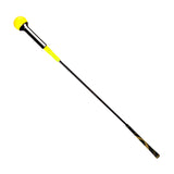 Maxbell Durable Warm up Stick Practice Exercise Golf Swing Trainer Aid for Balance Yellow 100cm