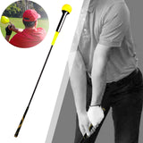 Maxbell Durable Warm up Stick Practice Exercise Golf Swing Trainer Aid for Balance Yellow 100cm