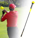 Maxbell Durable Warm up Stick Practice Exercise Golf Swing Trainer Aid for Balance Yellow 100cm