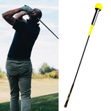 Maxbell Durable Warm up Stick Practice Exercise Golf Swing Trainer Aid for Balance Yellow 100cm