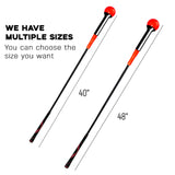 Maxbell Durable Warm up Stick Practice Exercise Golf Swing Trainer Aid for Balance Red 100cm