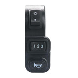 Maxbell Electric Throttle Switch 3 in 1 Control Light Horn Durable for Electric Bike D