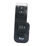 Maxbell Electric Throttle Switch 3 in 1 Control Light Horn Durable for Electric Bike D