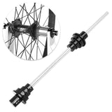 Maxbell Bike Wheel thru Axle Adaptor for Truing Stand Universal Cycling 12/15/20mm Black