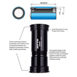 Maxbell Bike Bottom Bracket 68-73mm Spare High Strength Replace for Φ41mm 86/90/92mm