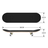 Maxbell Complete Skateboard for Beginners Women Man Teens Mute Boys Girls Maple StyleA
